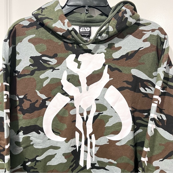 Star Wars Our Universe Mandalorian Camo Hoodies Sweatshirt Unisex Green Small - Picture 4 of 11